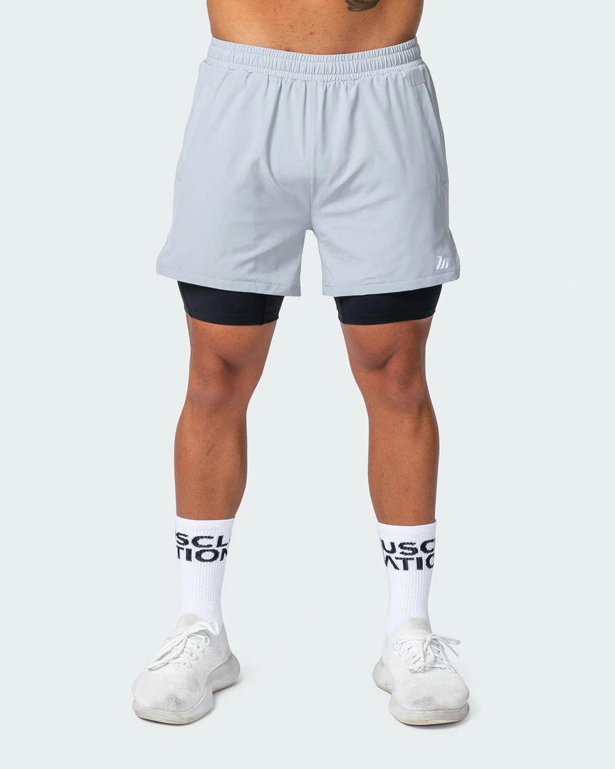 Muscle Nation Max Distance Shorts - Quiet Grey 5 Muscle Nation Max Distance Shorts - Quiet Grey