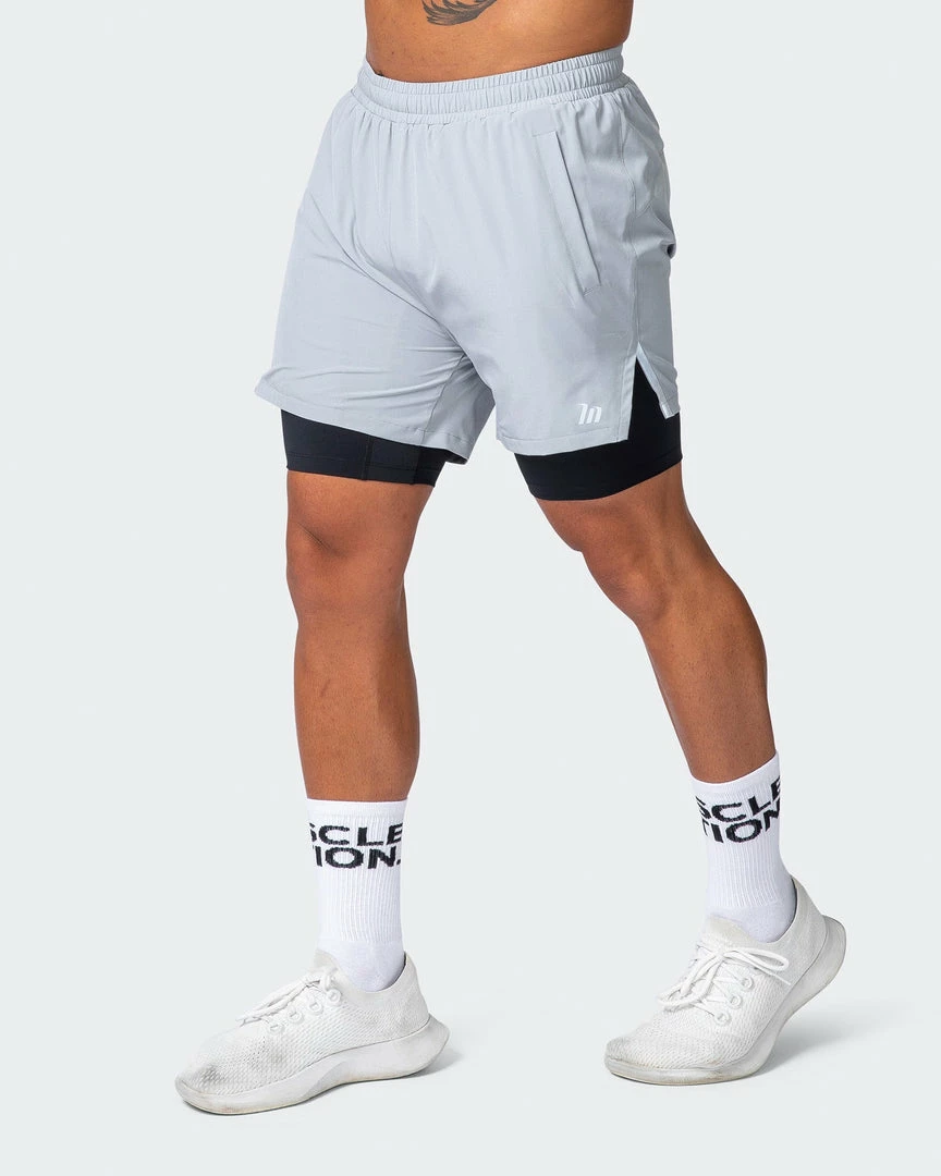 Muscle Nation Max Distance Shorts - Quiet Grey 6 Muscle Nation Max Distance Shorts - Quiet Grey