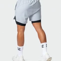 Muscle Nation Max Distance Shorts - Quiet Grey 15 Muscle Nation Max Distance Shorts - Quiet Grey