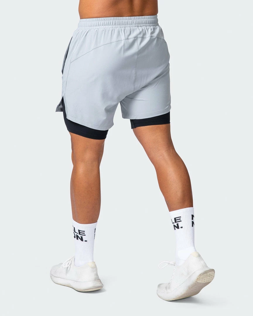 Muscle Nation Max Distance Shorts - Quiet Grey 8 Muscle Nation Max Distance Shorts - Quiet Grey