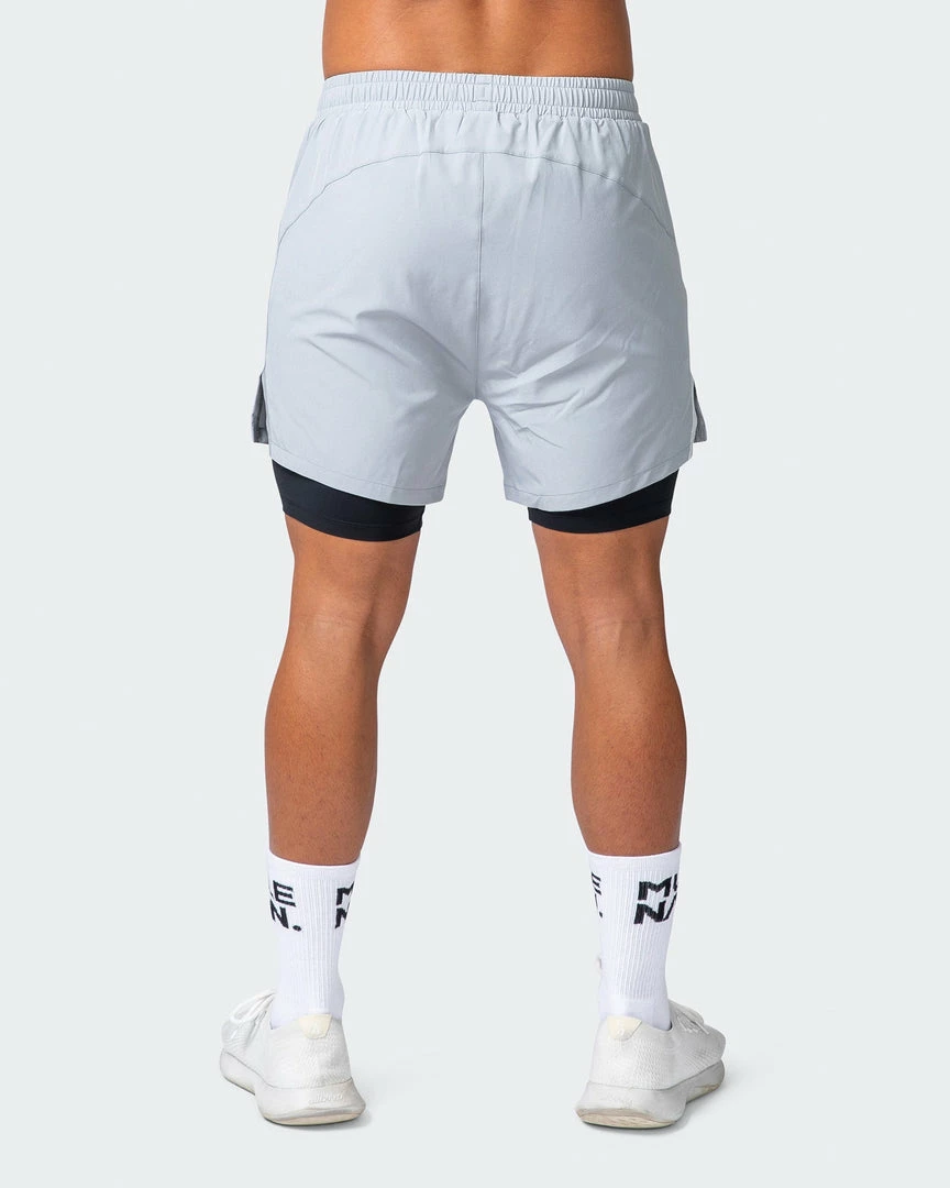 Muscle Nation Max Distance Shorts - Quiet Grey 9 Muscle Nation Max Distance Shorts - Quiet Grey