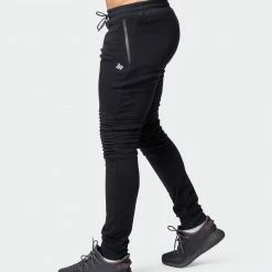 Muscle Nation Winter Moto Tapered Joggers - Black