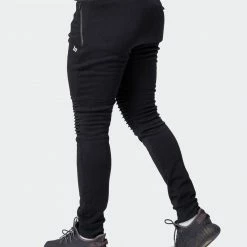 Muscle Nation Winter Moto Tapered Joggers - Black