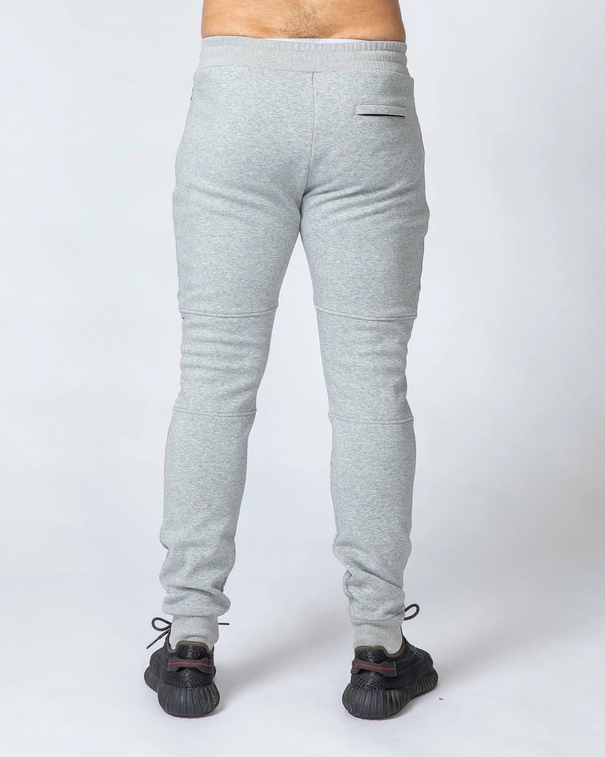 Muscle Nation Moto Tapered Joggers - Light Grey Winter 8 Muscle Nation Moto Tapered Joggers - Light Grey Winter