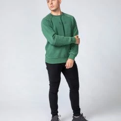 Muscle Nation Winter Moto Vintage Pullover - Washed Fir Green