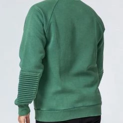 Muscle Nation Winter Moto Vintage Pullover - Washed Fir Green