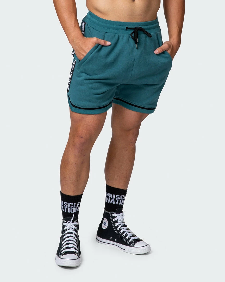 Muscle Nation 30% EOFY SALE MVP 5" Basketball Shorts - Deep Teal 3 Muscle Nation 30% EOFY SALE MVP 5" Basketball Shorts - Deep Teal