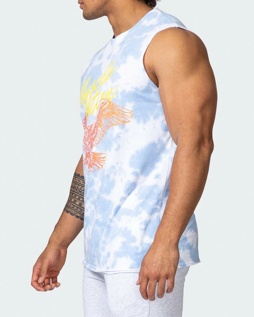 Muscle Nation Neon Eagle Oversized Tie Dye Tank - White / Cashmere Blue Tie Dye In The Limelight 6 Muscle Nation Neon Eagle Oversized Tie Dye Tank - White / Cashmere Blue Tie Dye In The Limelight