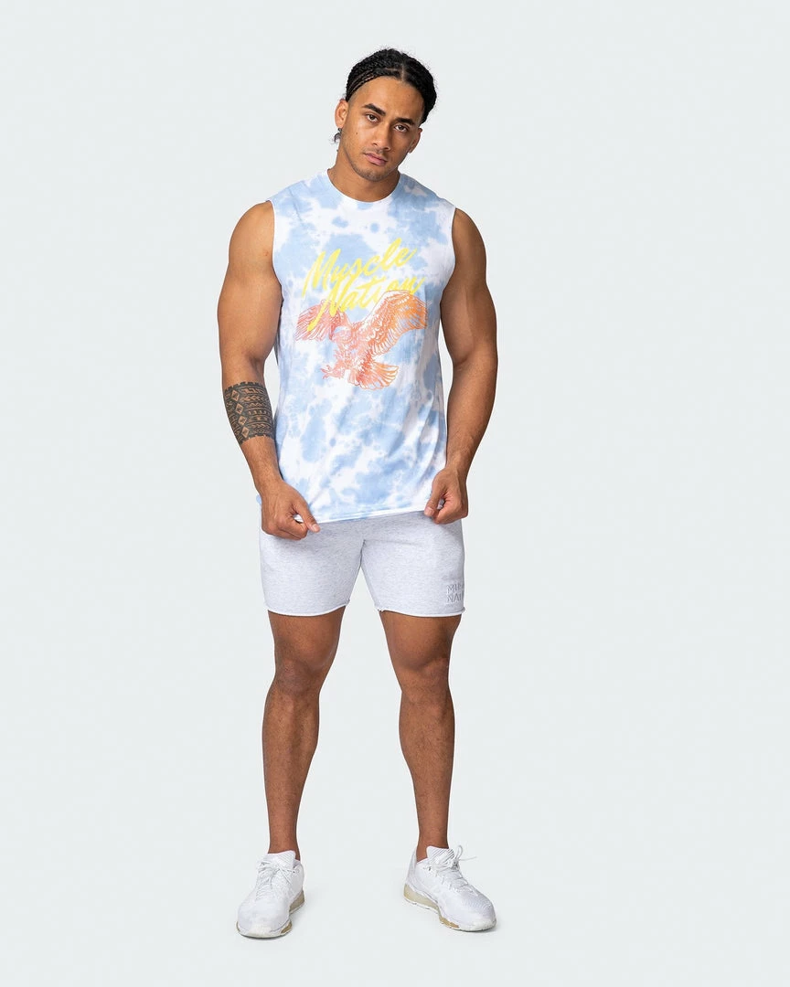 Muscle Nation Neon Eagle Oversized Tie Dye Tank - White / Cashmere Blue Tie Dye In The Limelight 9 Muscle Nation Neon Eagle Oversized Tie Dye Tank - White / Cashmere Blue Tie Dye In The Limelight
