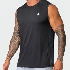 Muscle Nation New Heights Running Tank - Black 30% EOFY SALE