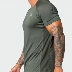 Muscle Nation New Heights Running Tee - Dark Khaki 30% EOFY SALE