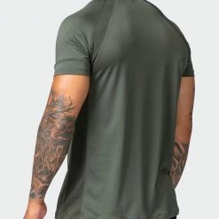 Muscle Nation New Heights Running Tee - Dark Khaki 30% EOFY SALE