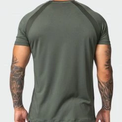 Muscle Nation New Heights Running Tee - Dark Khaki 30% EOFY SALE