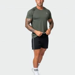 Muscle Nation New Heights Running Tee - Dark Khaki 30% EOFY SALE
