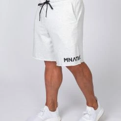 Muscle Nation Relaxed Shorts - White Marl Mens