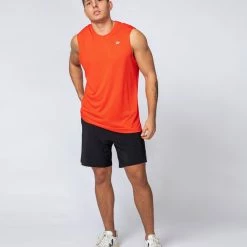 Muscle Nation Mens Running Tank - Infrared