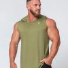 Muscle Nation Mens Running Tank - Olive 1 Muscle Nation Mens Running Tank - Olive