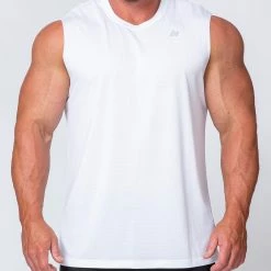 Muscle Nation Running Tank - White 11 Muscle Nation Running Tank - White
