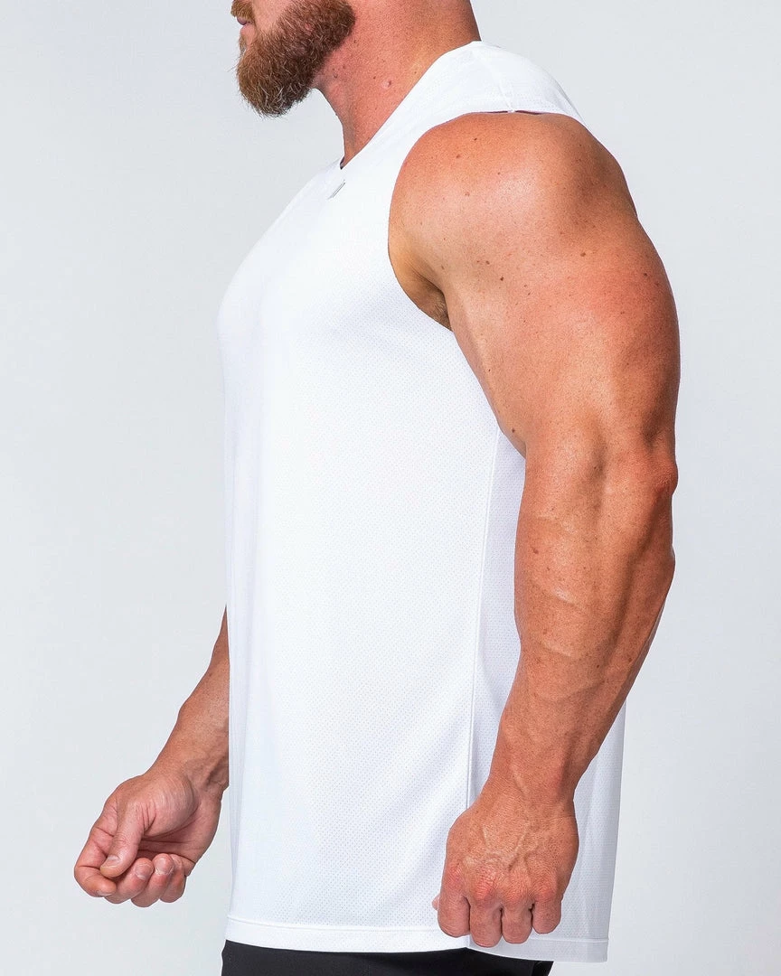 Muscle Nation Running Tank - White 8 Muscle Nation Running Tank - White