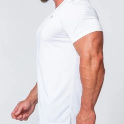 Muscle Nation Running Tee - White Mens