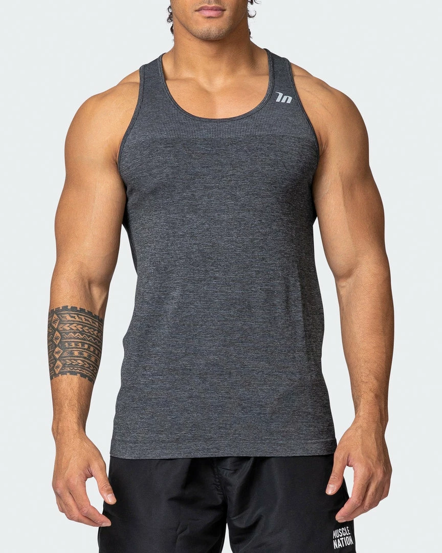 Muscle Nation Seamless Tank - Charcoal Marl 4 Muscle Nation Seamless Tank - Charcoal Marl