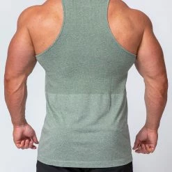 Muscle Nation Seamless Tank - Khaki Marl