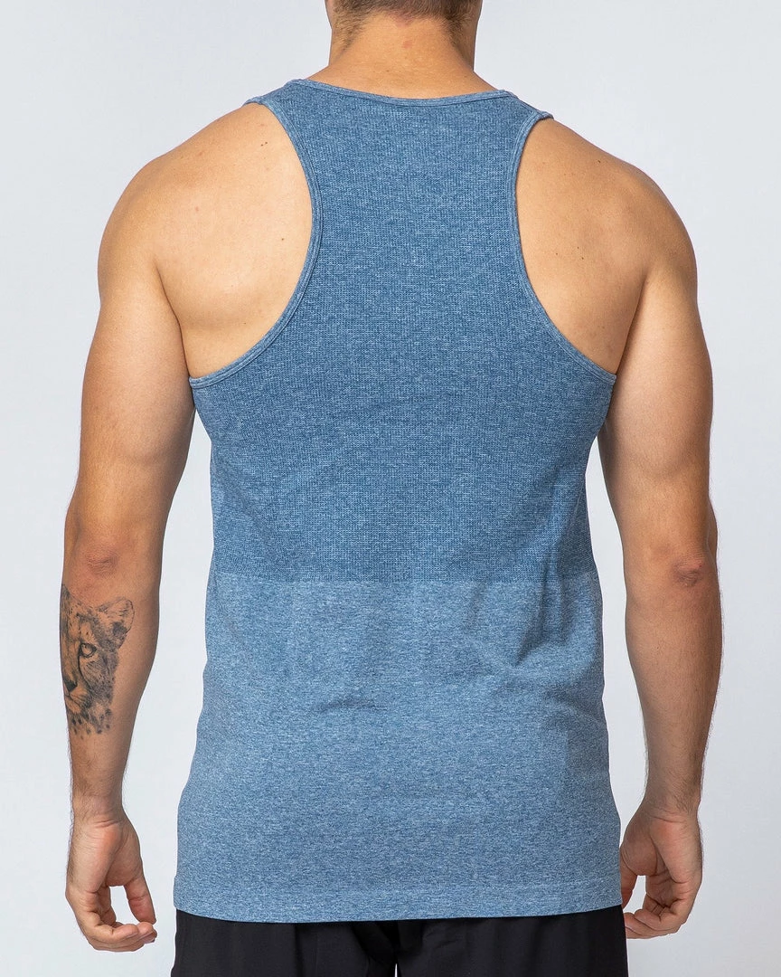 Muscle Nation Seamless Tank - Navy Marl Mens 8 Muscle Nation Seamless Tank - Navy Marl Mens
