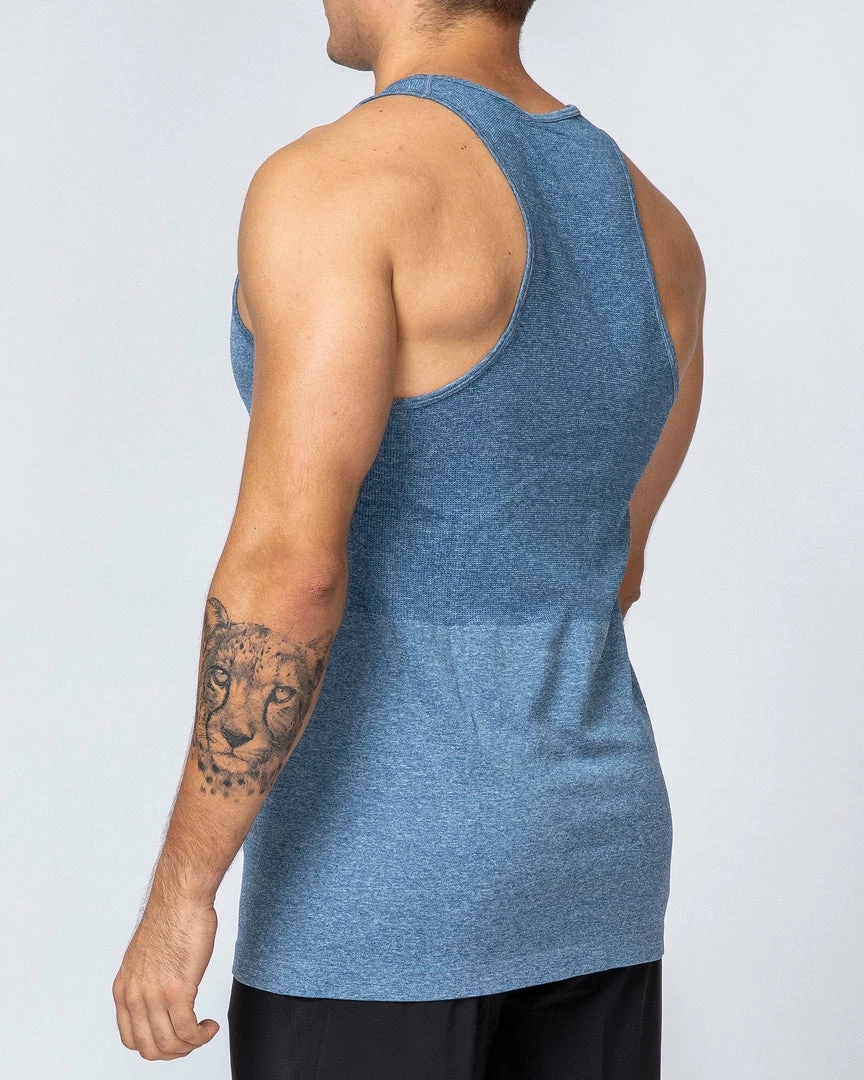 Muscle Nation Seamless Tank - Navy Marl Mens 9 Muscle Nation Seamless Tank - Navy Marl Mens