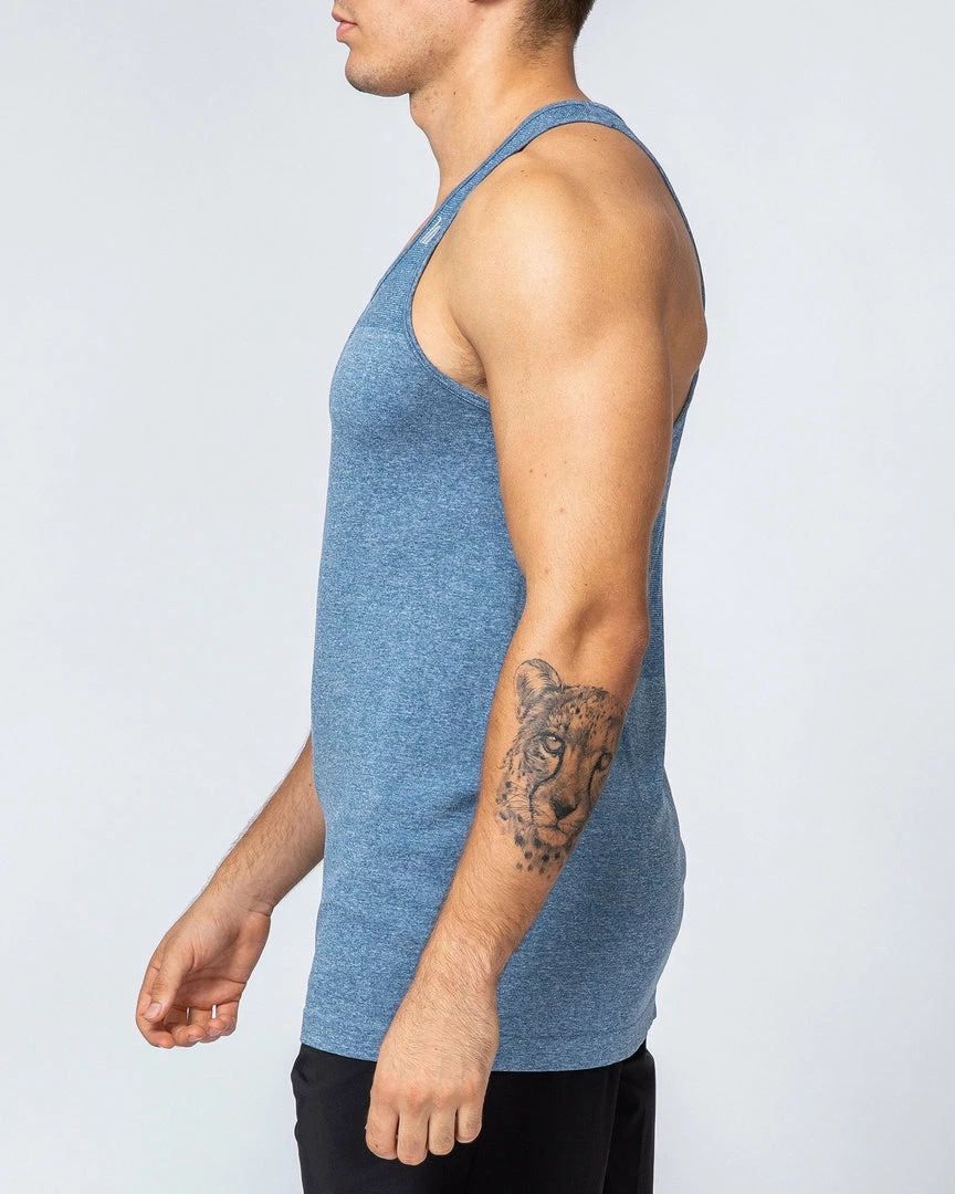 Muscle Nation Seamless Tank - Navy Marl Mens 10 Muscle Nation Seamless Tank - Navy Marl Mens