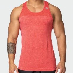 Muscle Nation Mens Seamless Tank - Poppy Marl
