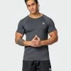 Muscle Nation Mens Seamless Tee - Charcoal Marl 2 Muscle Nation Mens Seamless Tee - Charcoal Marl