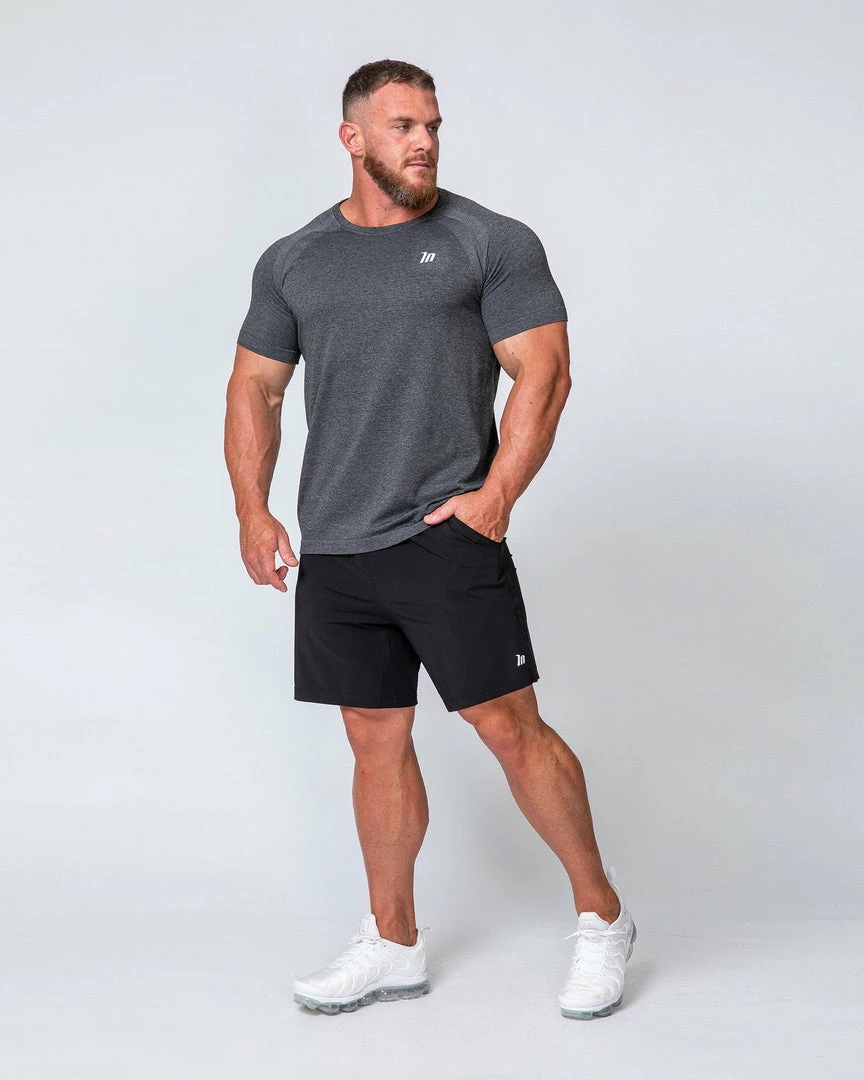 Muscle Nation Mens Seamless Tee - Charcoal Marl 6 Muscle Nation Mens Seamless Tee - Charcoal Marl