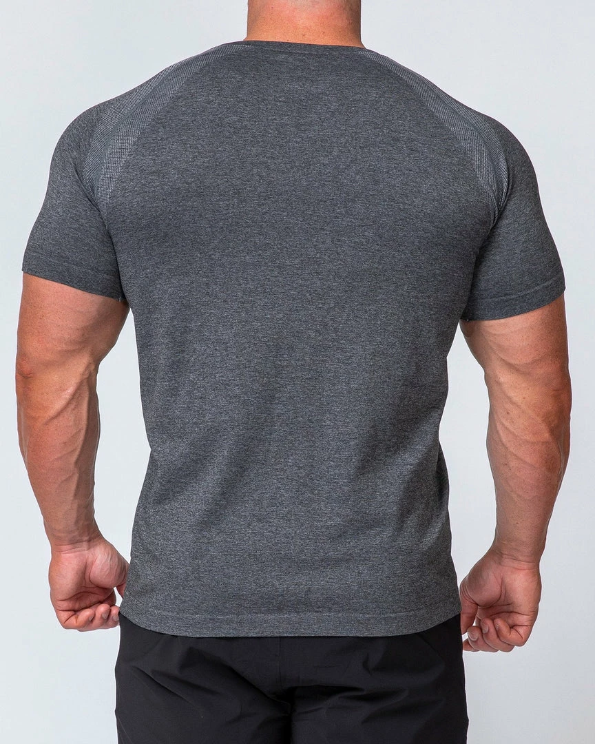 Muscle Nation Mens Seamless Tee - Charcoal Marl 7 Muscle Nation Mens Seamless Tee - Charcoal Marl