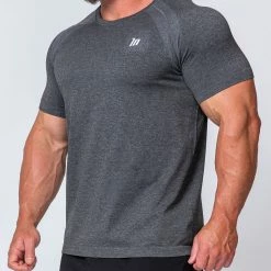 Muscle Nation Mens Seamless Tee - Charcoal Marl 15 Muscle Nation Mens Seamless Tee - Charcoal Marl