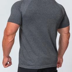 Muscle Nation Mens Seamless Tee - Charcoal Marl 16 Muscle Nation Mens Seamless Tee - Charcoal Marl