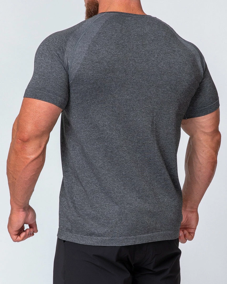 Muscle Nation Mens Seamless Tee - Charcoal Marl 9 Muscle Nation Mens Seamless Tee - Charcoal Marl