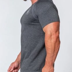 Muscle Nation Mens Seamless Tee - Charcoal Marl 17 Muscle Nation Mens Seamless Tee - Charcoal Marl