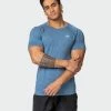 Muscle Nation Seamless Tee - Navy Marl 2 Muscle Nation Seamless Tee - Navy Marl