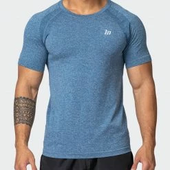 Muscle Nation Seamless Tee - Navy Marl