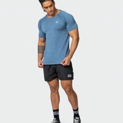 Muscle Nation Seamless Tee - Navy Marl