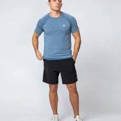 Muscle Nation Seamless Tee - Navy Marl