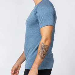 Muscle Nation Seamless Tee - Navy Marl