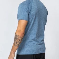 Muscle Nation Seamless Tee - Navy Marl