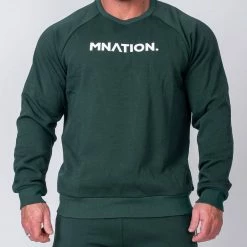 Muscle Nation Slouchy Pullover - Emerald Green Winter