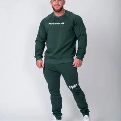 Muscle Nation Slouchy Pullover - Emerald Green Winter