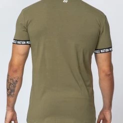 Muscle Nation Mens Superset Tee - Olive 29 Muscle Nation Mens Superset Tee - Olive