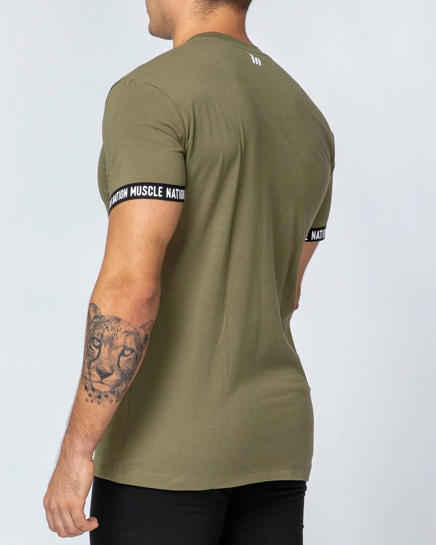 Muscle Nation Mens Superset Tee - Olive 7 Muscle Nation Mens Superset Tee - Olive