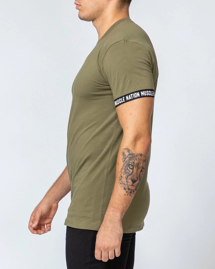 Muscle Nation Mens Superset Tee - Olive 16 Muscle Nation Mens Superset Tee - Olive