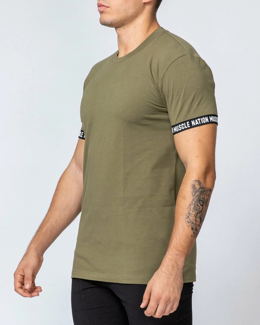 Muscle Nation Mens Superset Tee - Olive 9 Muscle Nation Mens Superset Tee - Olive