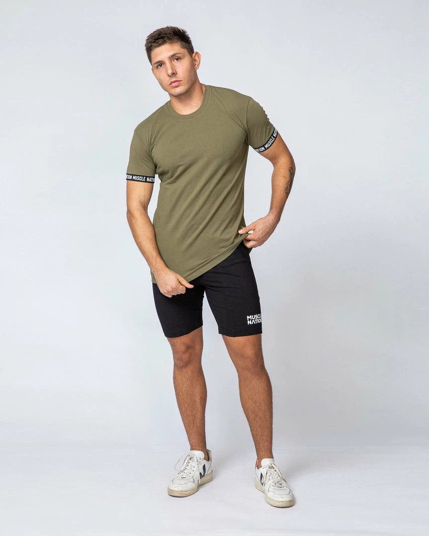 Muscle Nation Mens Superset Tee - Olive 18 Muscle Nation Mens Superset Tee - Olive